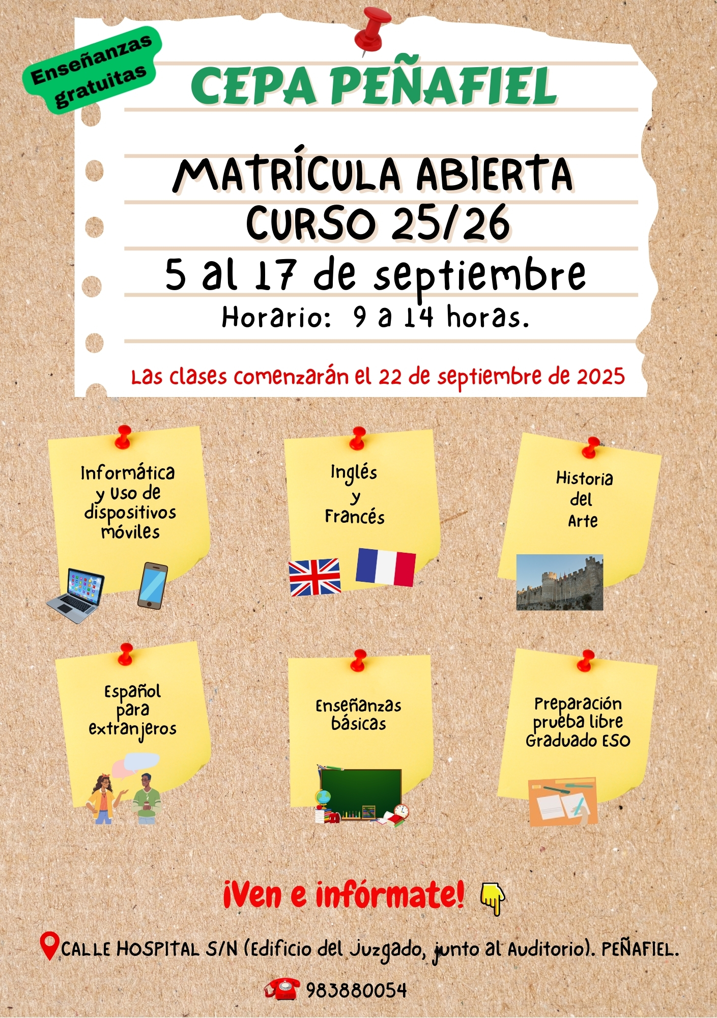 Cartel Matricula 2025 2026